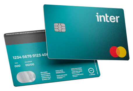 Cartão de Crédito Inter Empresas frente e verso.