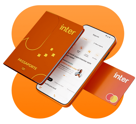 Ilustração da Ivete segurando um smartphone com o app do Inter, ao fundo a estatua da liberdade de cor laranja, em um fundo com a tonalidade laranja.
